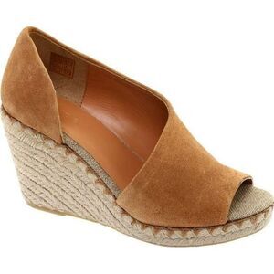 Vince Sonora Wedge Sandal Roast Cashew Coco Sport Suede Shoe 10 M